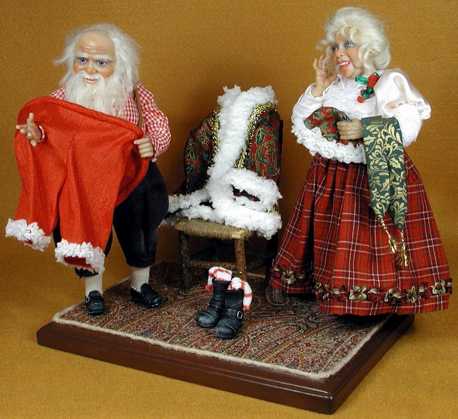 Santa's Old Costume - One-Of-A-Kind Doll by Tanya Abaimova. Characters Gallery 