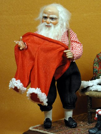 Santa's Old Costume - One-Of-A-Kind Doll by Tanya Abaimova. Characters Gallery 