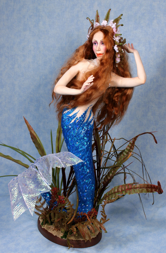 Flower of the Sea Mermaid - One-Of-A-Kind Doll by Tanya Abaimova. Creatures Gallery 