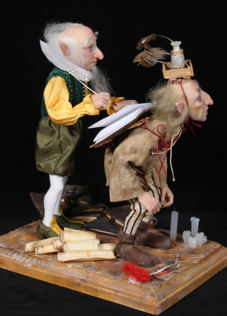 The Biographer's Shop - One-Of-A-Kind Doll by Tanya Abaimova. Creatures Gallery 