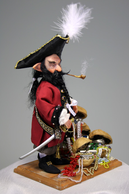 Captain Black Beard - One-Of-A-Kind Doll by Tanya Abaimova. Creatures Gallery 