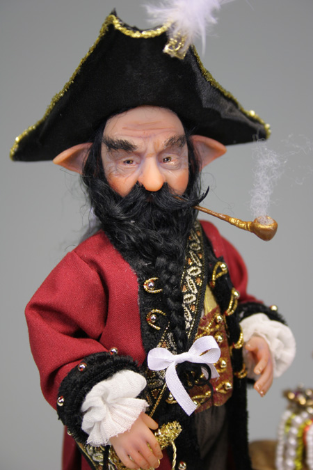 Captain Black Beard - One-Of-A-Kind Doll by Tanya Abaimova. Creatures Gallery 