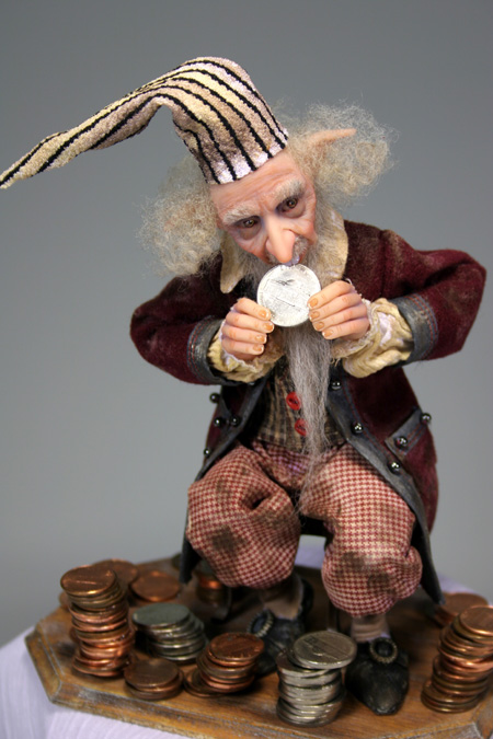 Credit Crunch - One-Of-A-Kind Doll by Tanya Abaimova. Creatures Gallery 
