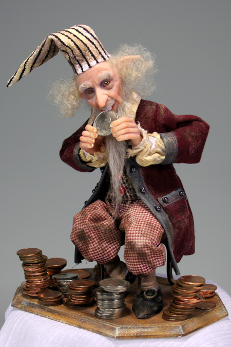 Credit Crunch - One-Of-A-Kind Doll by Tanya Abaimova. Creatures Gallery 