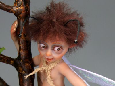 Little Moth - One-of-a-kind Art Doll by Tanya Abaimova