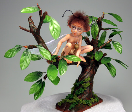 Acorn Moth Fairy - One-Of-A-Kind Doll by Tanya Abaimova. Creatures Gallery 