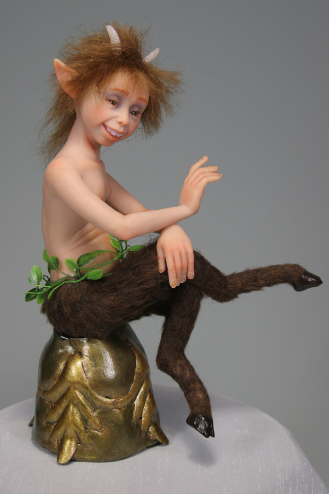 Young Satyr - One-Of-A-Kind Doll by Tanya Abaimova. Creatures Gallery 