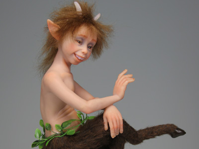 Young Satyr - One-of-a-kind Art Doll by Tanya Abaimova