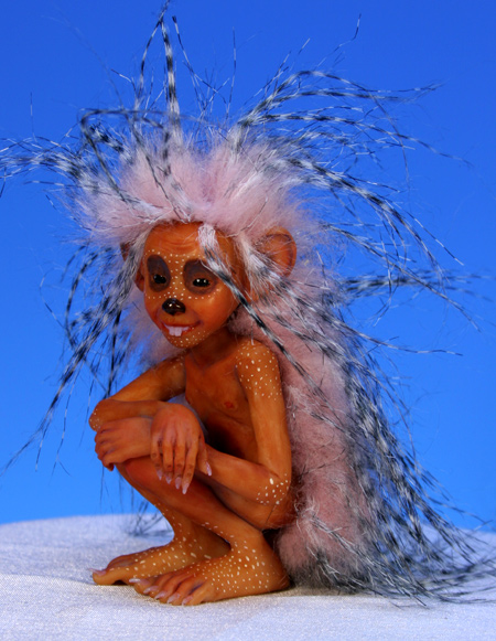 Hedgehog Elf - One-Of-A-Kind Doll by Tanya Abaimova. Creatures Gallery 