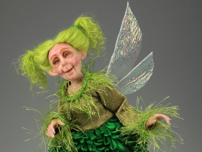Mrs. Pinecone - One-of-a-kind Art Doll by Tanya Abaimova