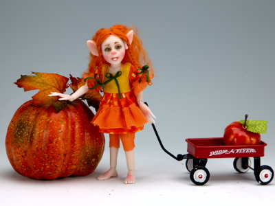 Pumpkin - One-of-a-kind Art Doll by Tanya Abaimova