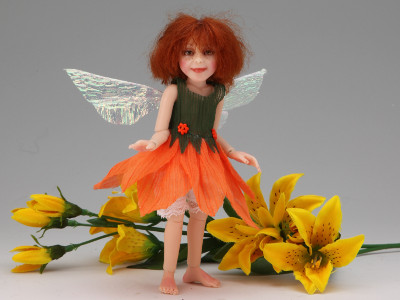 Daylily - One-of-a-kind Art Doll by Tanya Abaimova