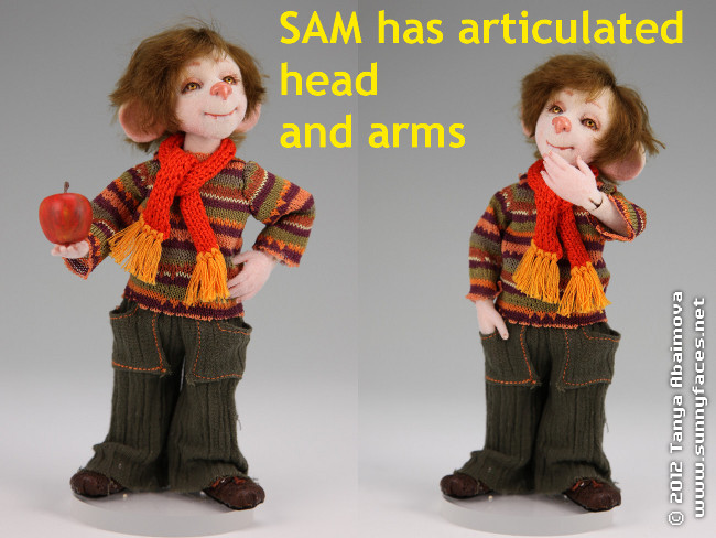 Sam - One-Of-A-Kind Doll by Tanya Abaimova. Creatures Gallery 