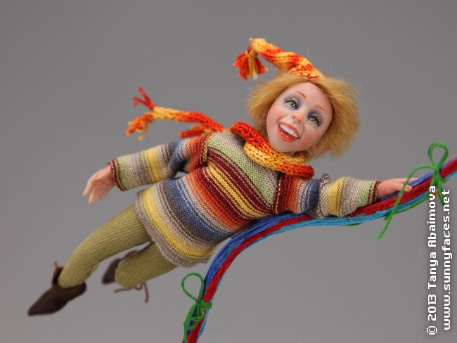 Riding The Bubbles - One-Of-A-Kind Doll by Tanya Abaimova. Characters Gallery 