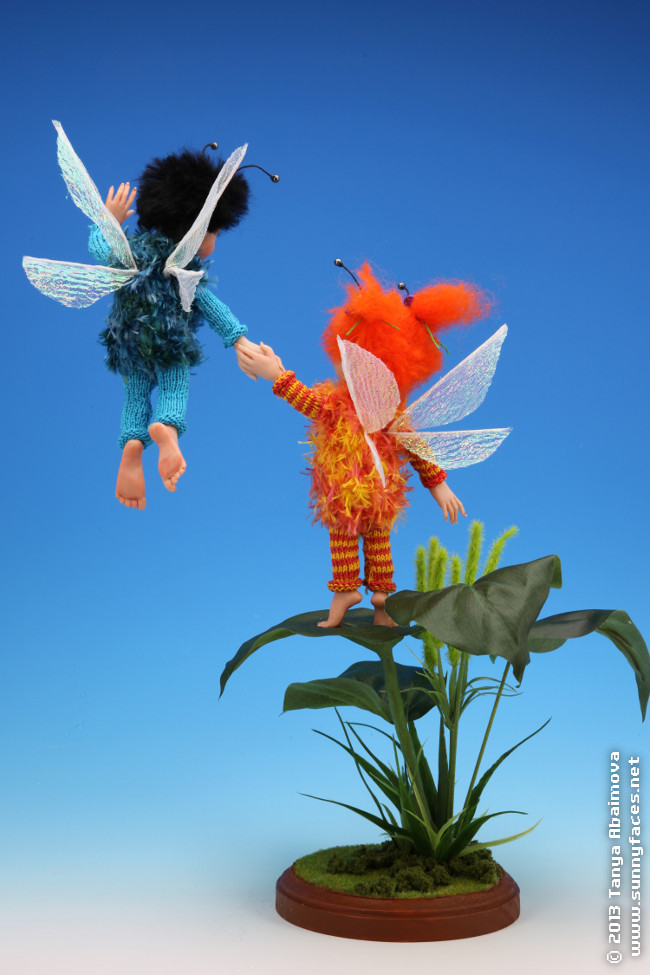 Let's Fly With Me - One-Of-A-Kind Doll by Tanya Abaimova. Creatures Gallery 