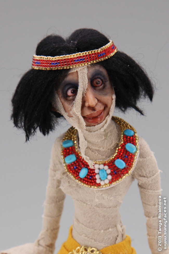 Mummette in Yellow - One-Of-A-Kind Doll by Tanya Abaimova. Creatures Gallery 