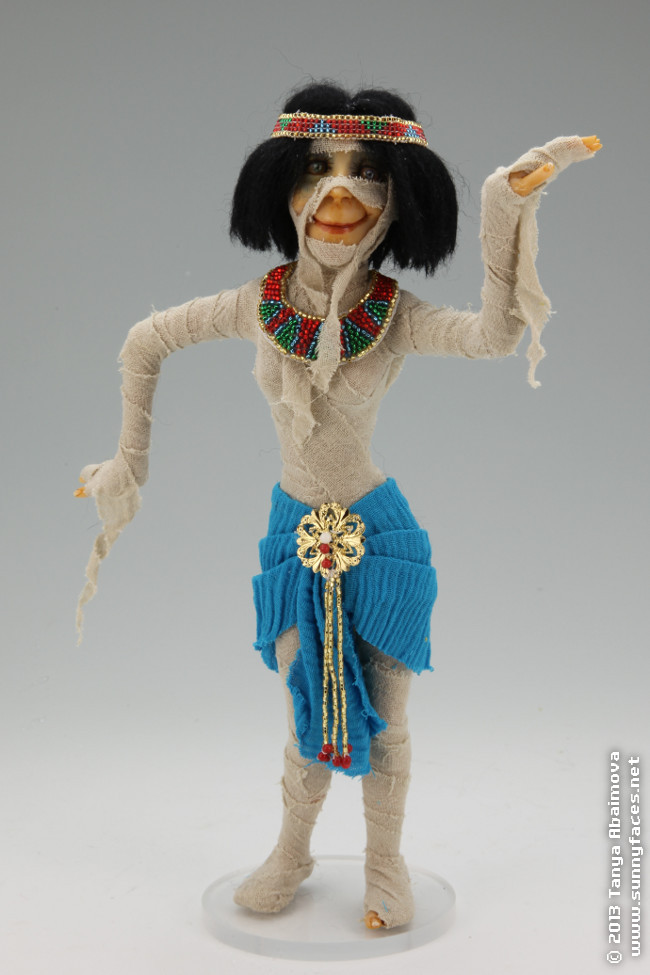 Mummette in Blue - One-Of-A-Kind Doll by Tanya Abaimova. Creatures Gallery 