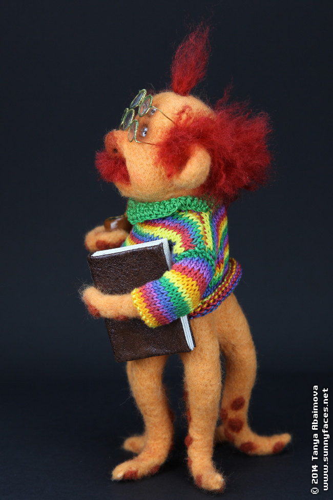 Mr. Green - One-Of-A-Kind Doll by Tanya Abaimova. Soft Sculptures Gallery 