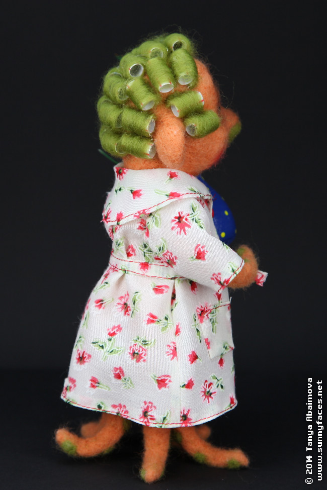 Mrs. Green - One-Of-A-Kind Doll by Tanya Abaimova. Soft Sculptures Gallery 