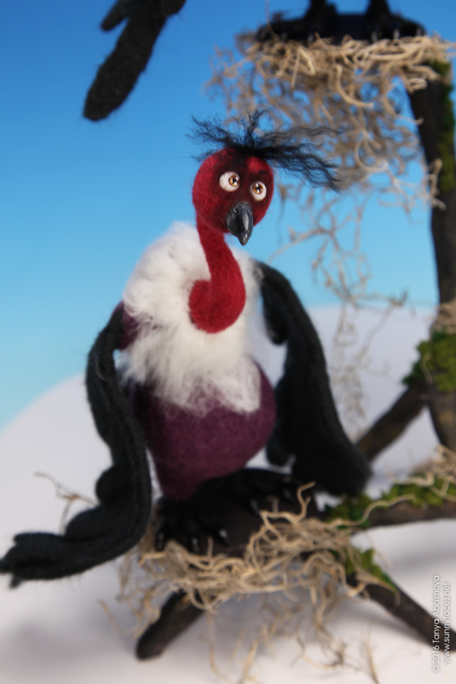 Vultures - One-Of-A-Kind Doll by Tanya Abaimova. Soft Sculptures Gallery 