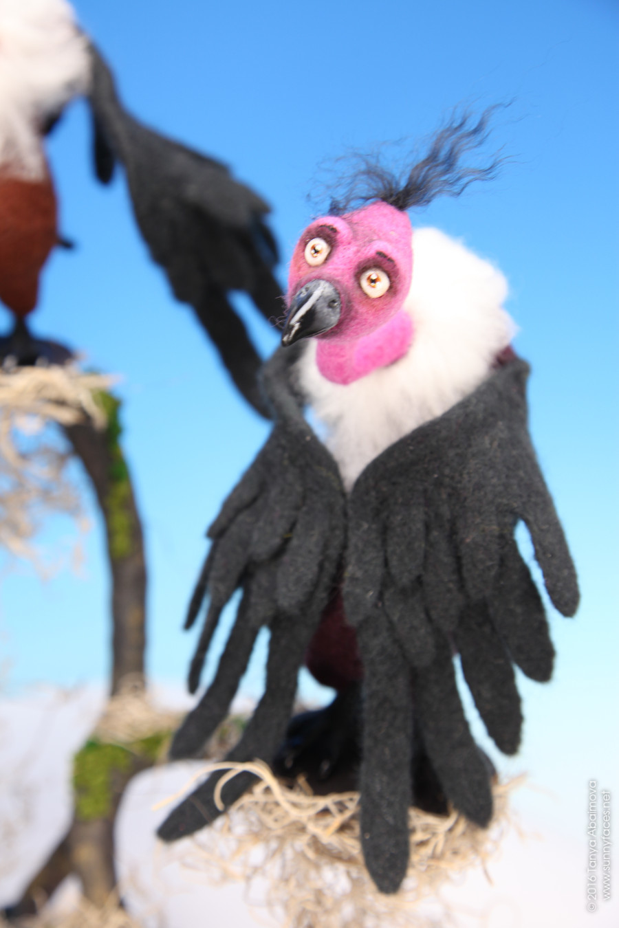 Vultures - One-Of-A-Kind Doll by Tanya Abaimova. Soft Sculptures Gallery 