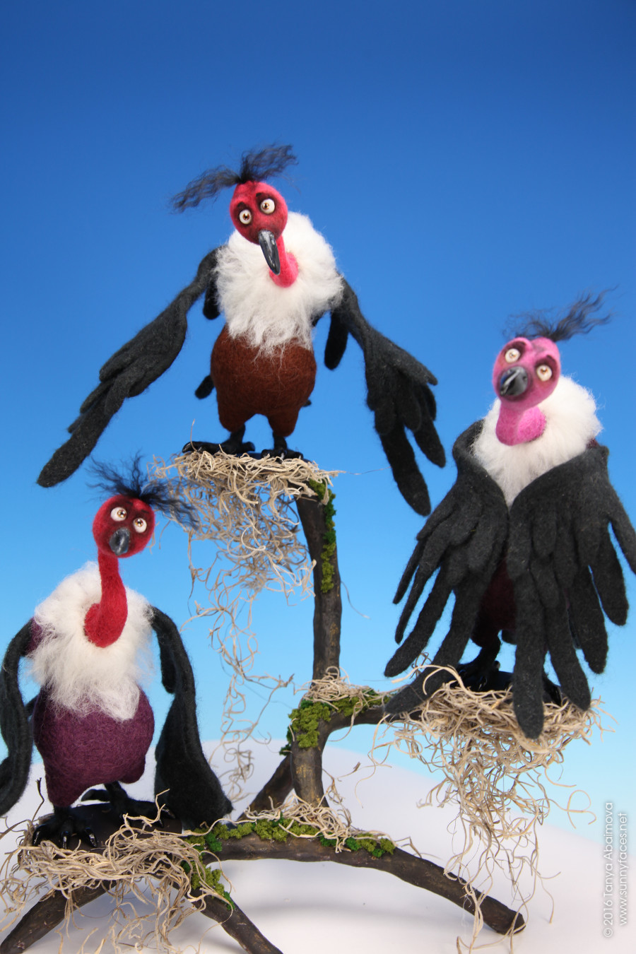 Vultures - One-Of-A-Kind Doll by Tanya Abaimova. Soft Sculptures Gallery 