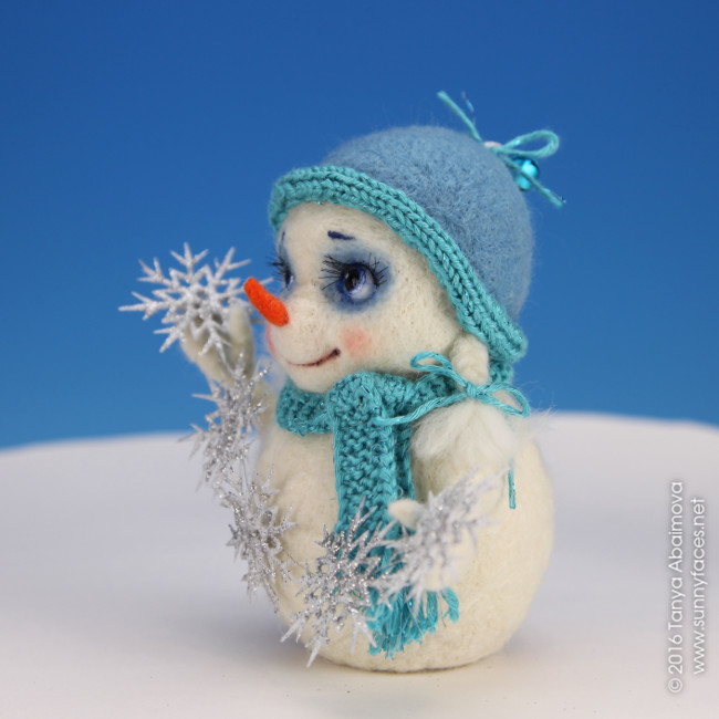 Snowgirl - One-Of-A-Kind Doll by Tanya Abaimova. Soft Sculptures Gallery 