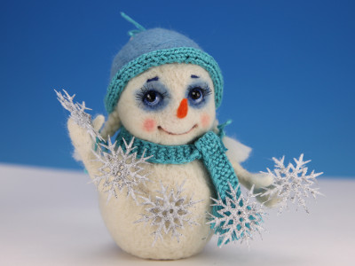 Snowgirl - One-of-a-kind Art Doll by Tanya Abaimova