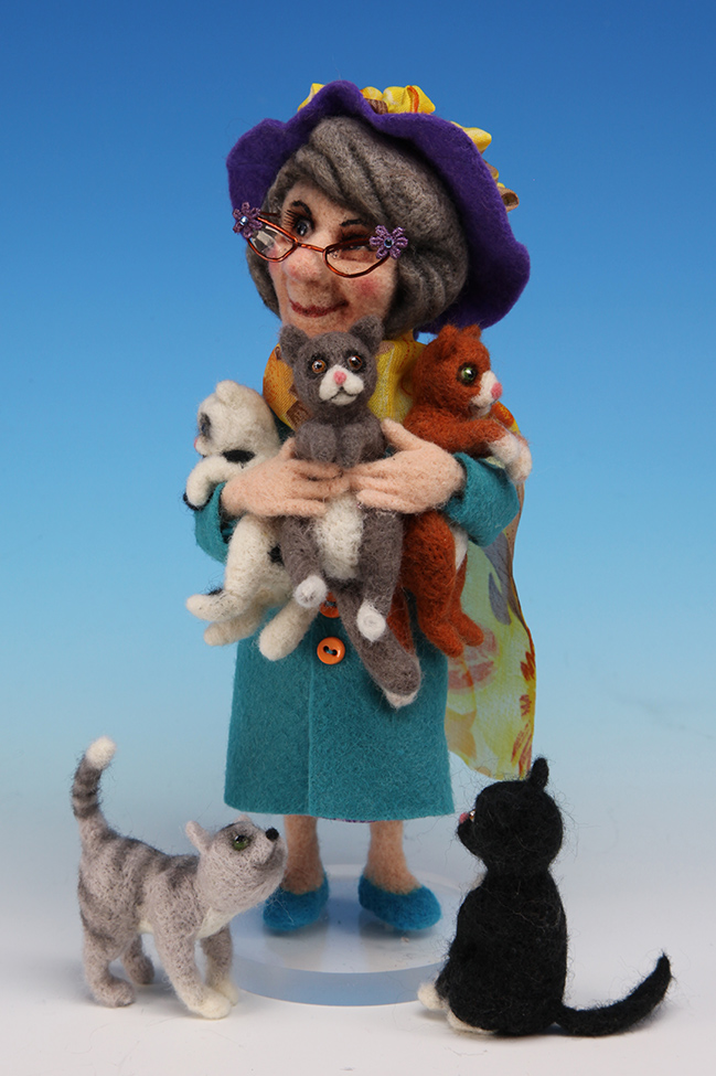 Mrs. Coldmilk  - One-Of-A-Kind Doll by Tanya Abaimova. Soft Sculptures Gallery 