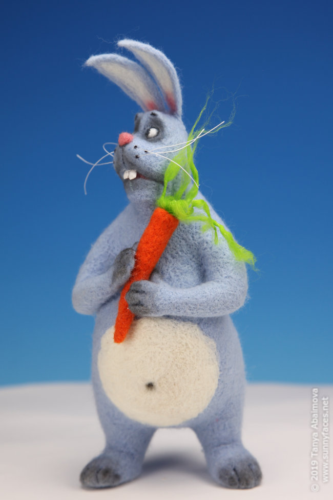 Bunny - One-Of-A-Kind Doll by Tanya Abaimova. Soft Sculptures Gallery 