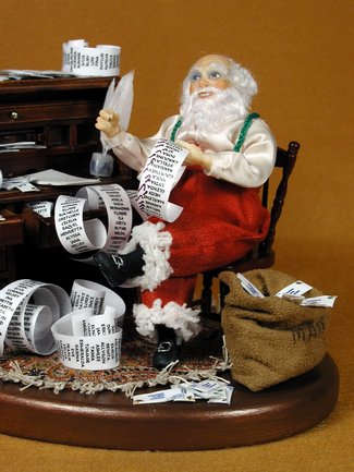 Santa's Checklist - One-Of-A-Kind Doll by Tanya Abaimova. Characters Gallery 