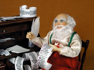 Santa's Checklist - One-Of-A-Kind Doll by Tanya Abaimova. Characters Gallery 