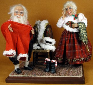 Santa's Old Costume - One-Of-A-Kind Doll by Tanya Abaimova. Characters Gallery 