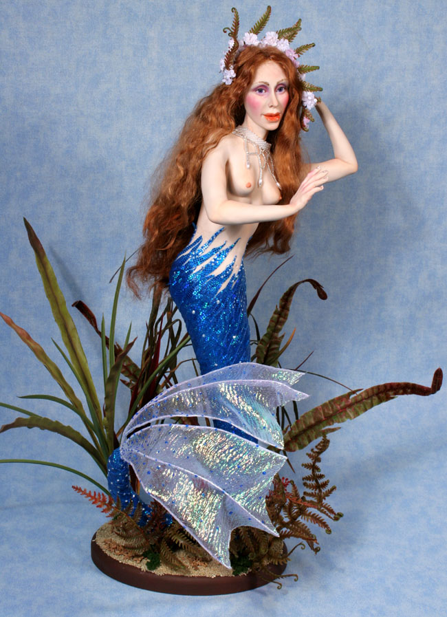 Flower of the Sea Mermaid - One-Of-A-Kind Doll by Tanya Abaimova. Creatures Gallery 