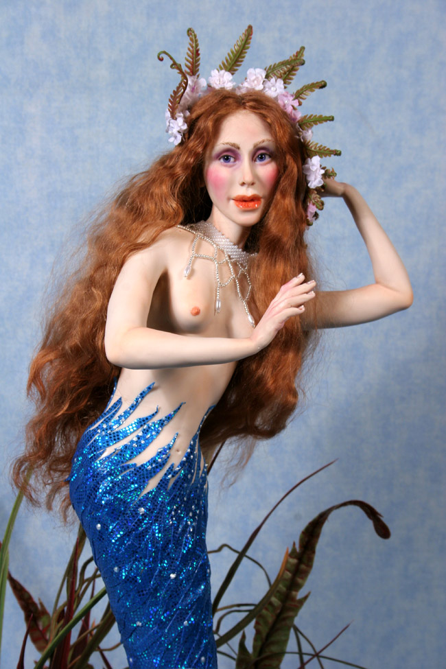 Flower of the Sea Mermaid - One-Of-A-Kind Doll by Tanya Abaimova. Creatures Gallery 