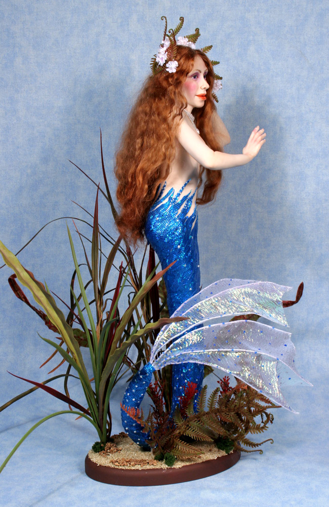 Flower of the Sea Mermaid - One-Of-A-Kind Doll by Tanya Abaimova. Creatures Gallery 