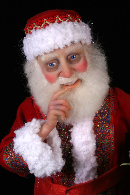 Santa's Down the Chimney Tonight - One-Of-A-Kind Doll by Tanya Abaimova. Characters Gallery 