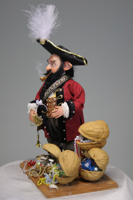 Captain Black Beard - One-Of-A-Kind Doll by Tanya Abaimova. Creatures Gallery 