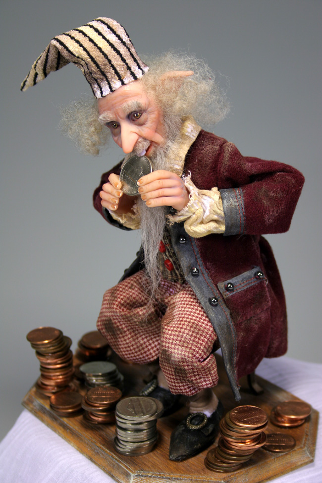 Credit Crunch - One-Of-A-Kind Doll by Tanya Abaimova. Creatures Gallery 