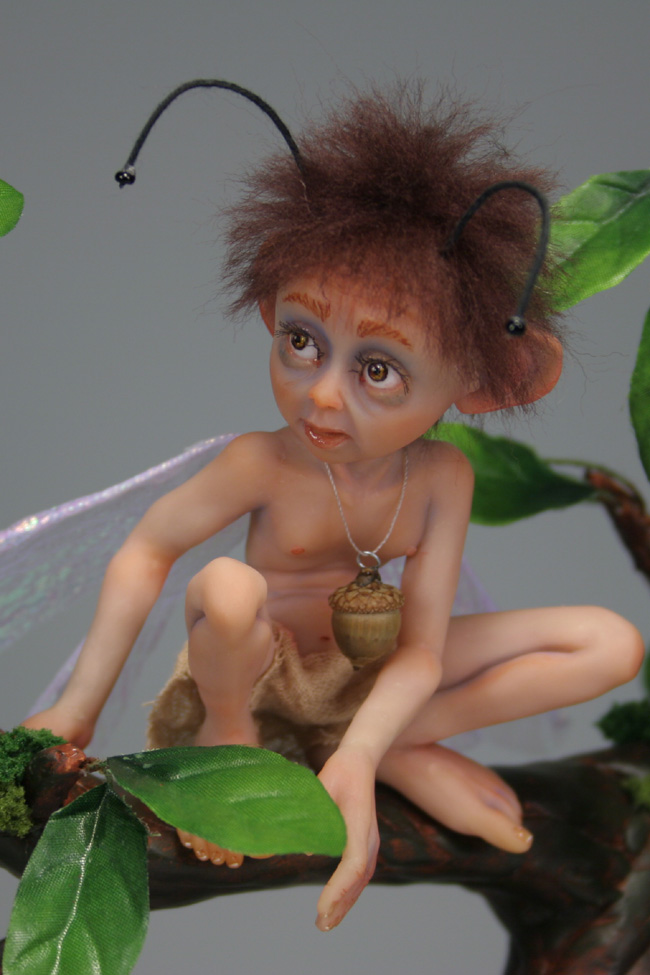 Acorn Moth Fairy - One-Of-A-Kind Doll by Tanya Abaimova. Creatures Gallery 