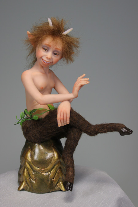 Young Satyr - One-Of-A-Kind Doll by Tanya Abaimova. Creatures Gallery 