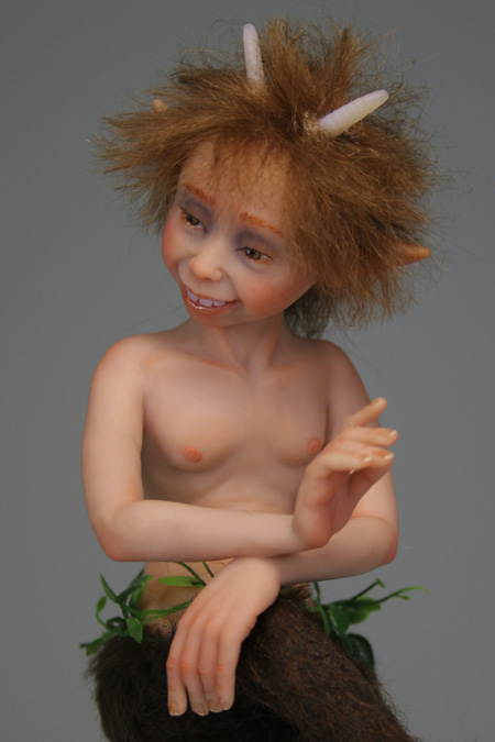 Young Satyr - One-Of-A-Kind Doll by Tanya Abaimova. Creatures Gallery 