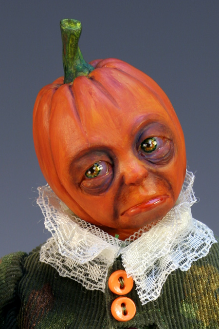 Pumpkinhead - One-Of-A-Kind Doll by Tanya Abaimova. Creatures Gallery 