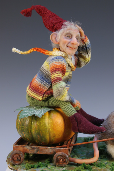 Pumpkin Ride - One-Of-A-Kind Doll by Tanya Abaimova. Creatures Gallery 