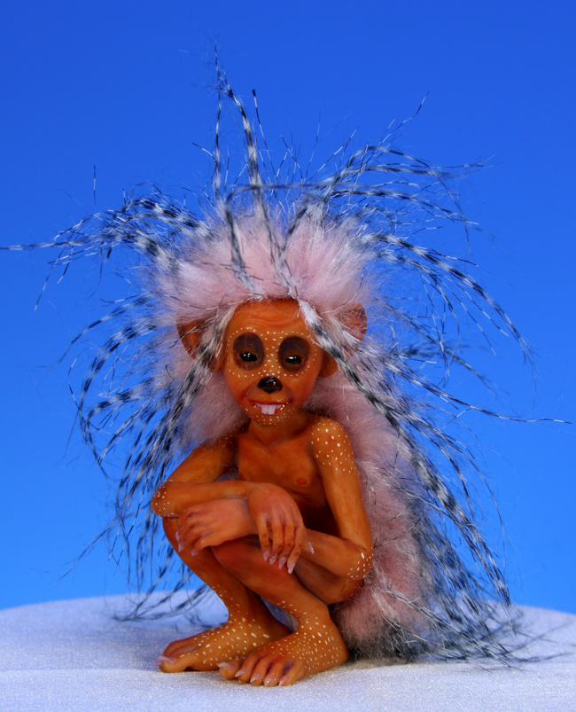 Hedgehog Elf - One-Of-A-Kind Doll by Tanya Abaimova. Creatures Gallery 