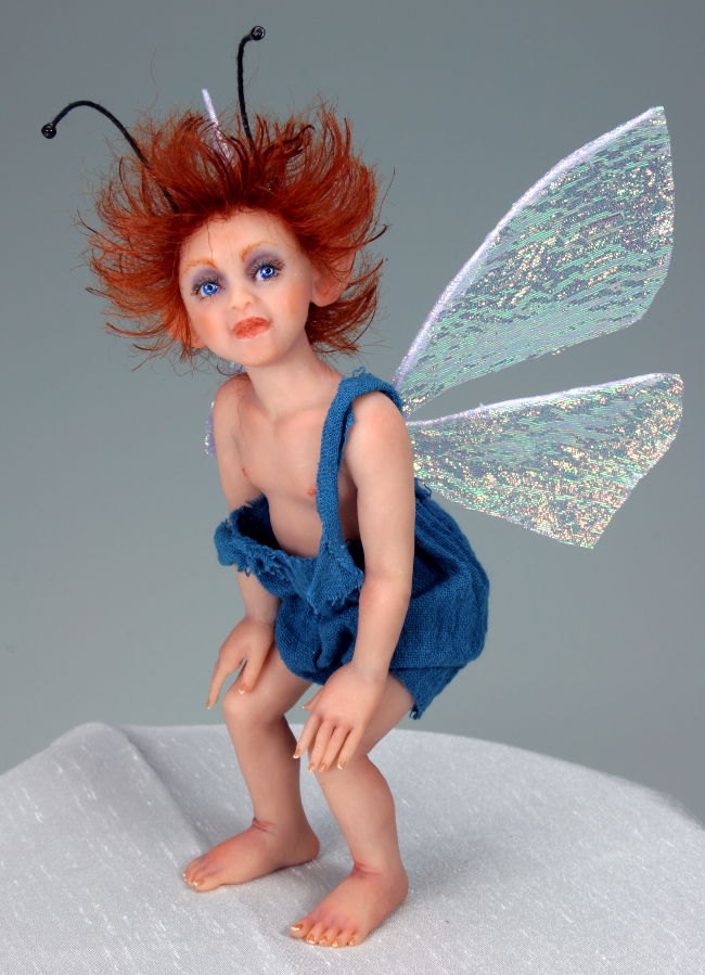 Blue Pixie - One-Of-A-Kind Doll by Tanya Abaimova. Creatures Gallery 