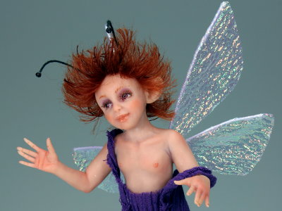 Violet Pixie - One-of-a-kind Art Doll by Tanya Abaimova