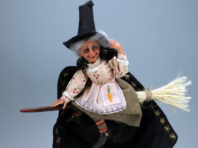 Happy Witch - One-of-a-kind Art Doll by Tanya Abaimova