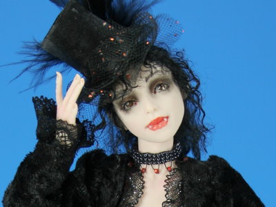 London Nights - One-of-a-kind Art Doll by Tanya Abaimova