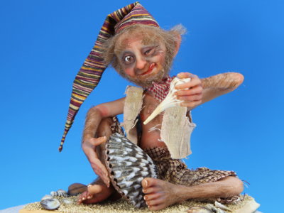 Life on a Shore - One-of-a-kind Art Doll by Tanya Abaimova